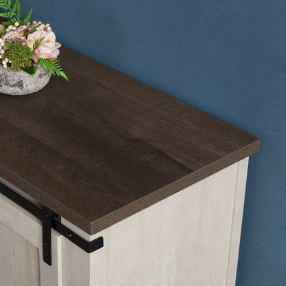 Farmhouse Media Console for TV White