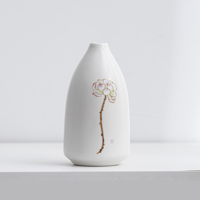 Mini Ceramic Vase Diffuser – Hydroponic Bloom Accent