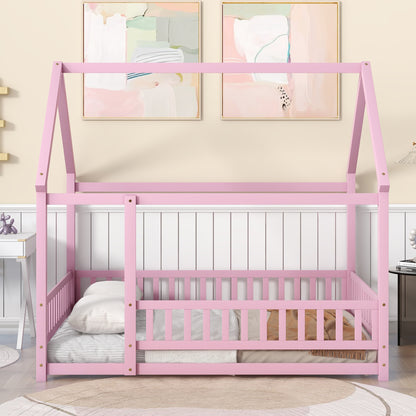 Full Floor Bed Pink