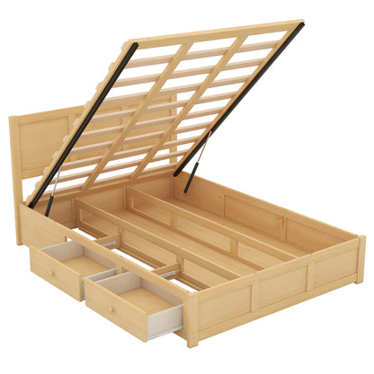 Full Wood Platform Bed