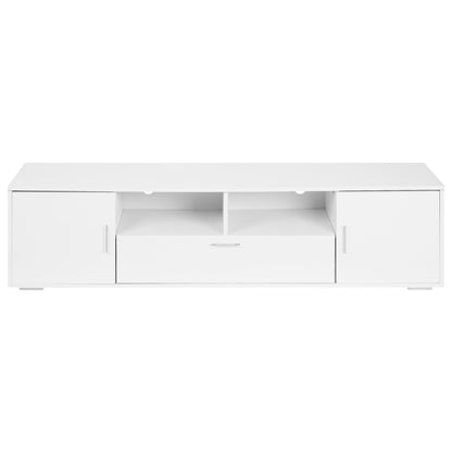 Modern LED TV Stand with Storage White