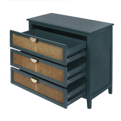 Rattan Storage Cabinet 3-Drawer