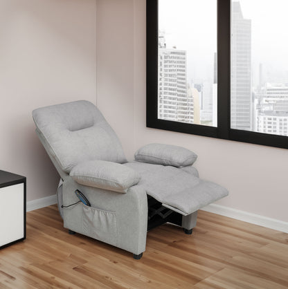 Heated Massage Recliner Chair Gray