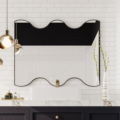 30x35” Rectangular Wall Mirror – Black Frame