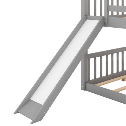 Full Bunk Bed Gray