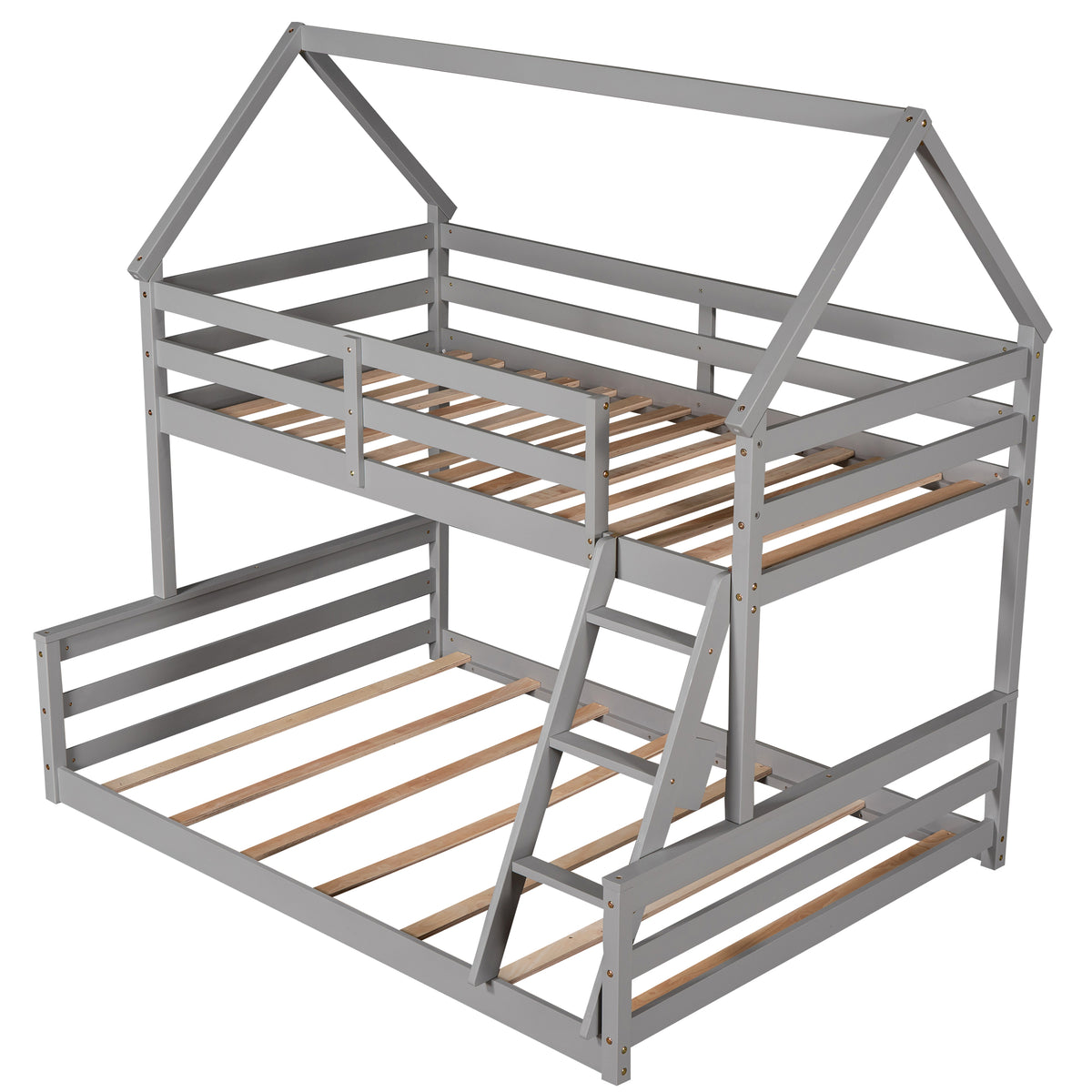 Full Bunk Bed Gray