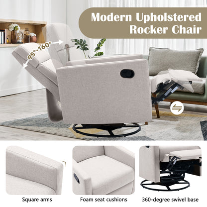 Upholstered Rocker Chair Tan