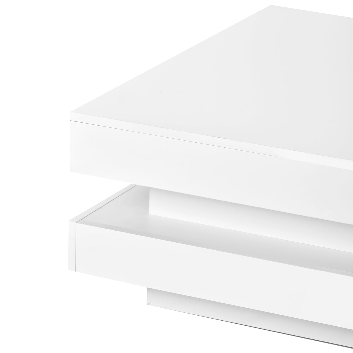 On-Trend White Gloss Coffee Table with LED Lights