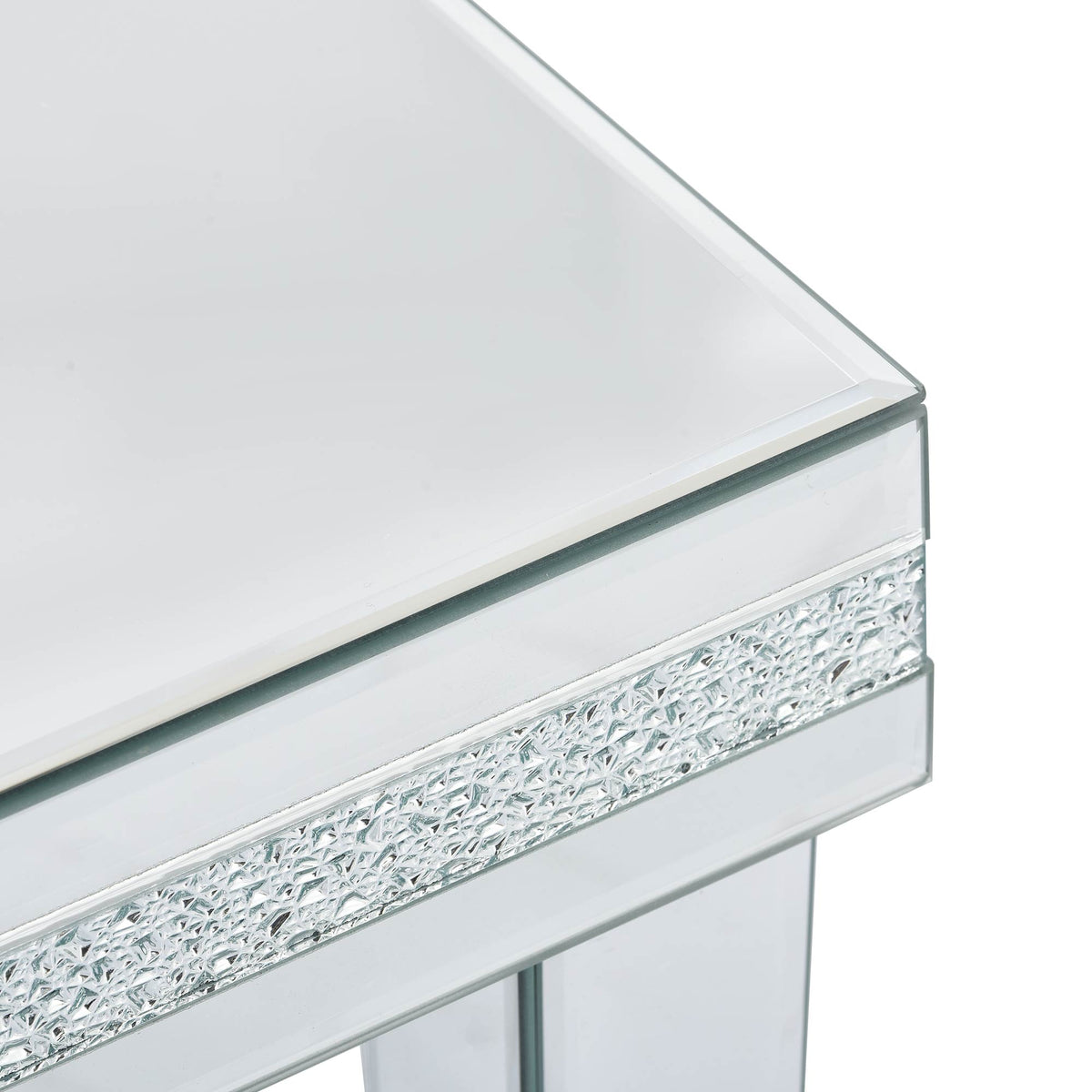 Crystal Base Coffee Table Silver