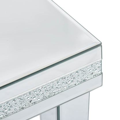 Crystal Base Coffee Table Silver