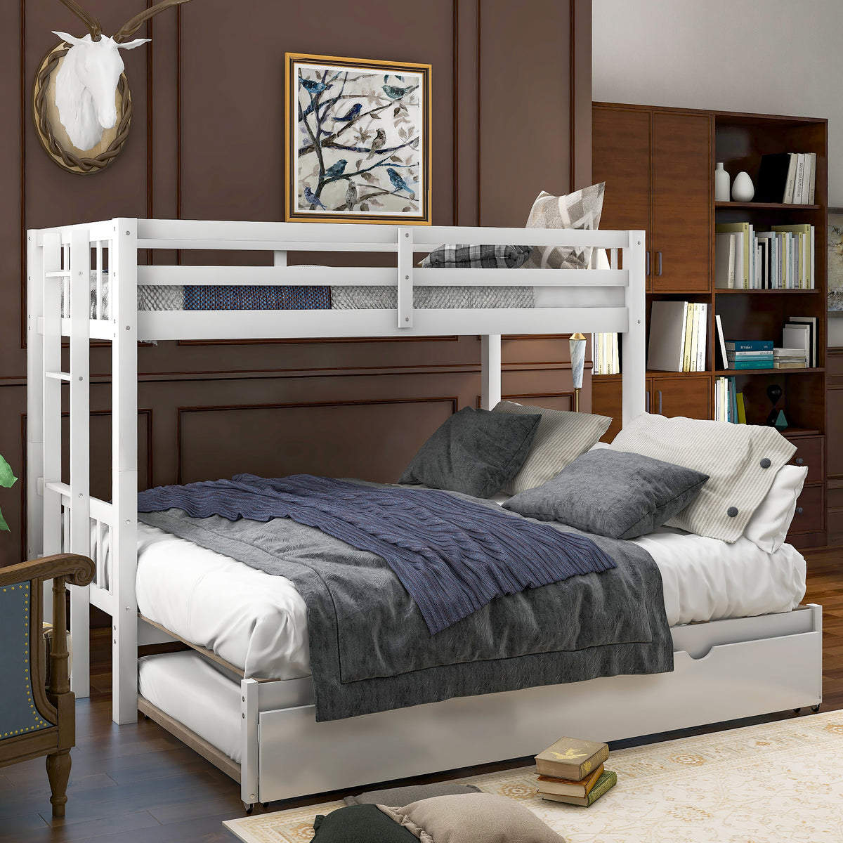 Pull-Out Bunk Bed White