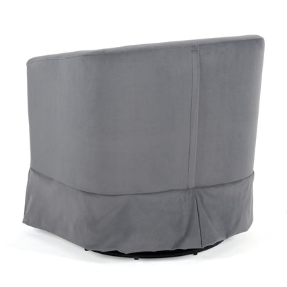 Wide Swivel Lounge Chair – Gray