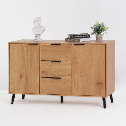 Side Panel Buffet Cabinet with Storage and Double Doors