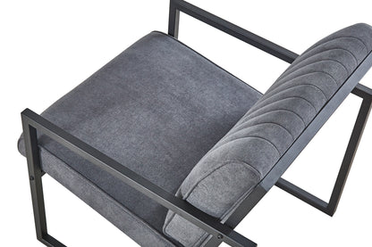 Grey Steel Armchair – Modern Dining