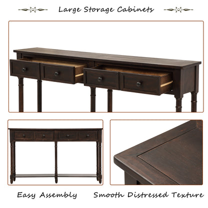 Console Table with Storage Espresso