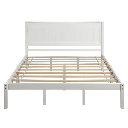 Queen Platform Bed White