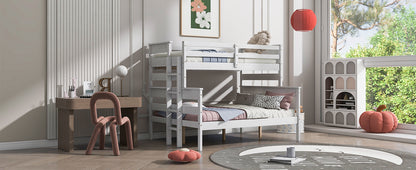 Twin over Full Bunk Bed White