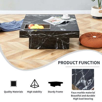 Black Pattern Modern Coffee Table