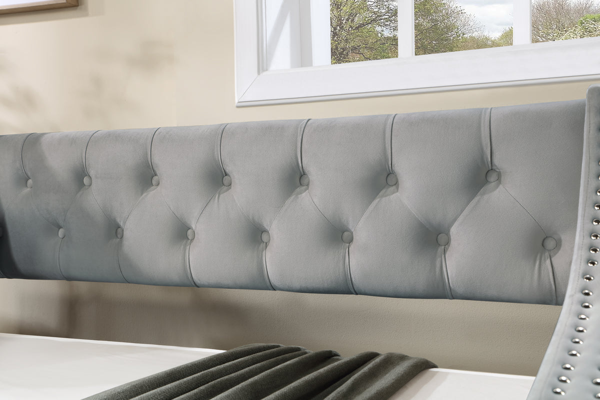 Tufted Twin Daybed with Trundle Beige