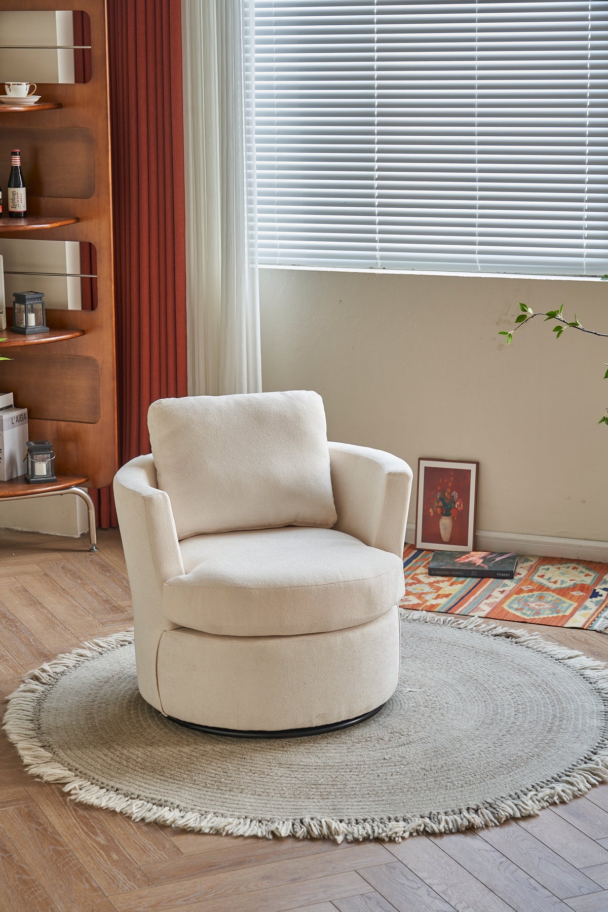 Rotating Club Chair Beige