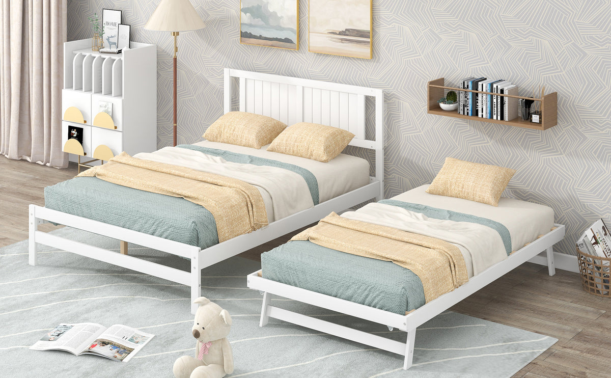 Adjustable Platform Bed Frame White