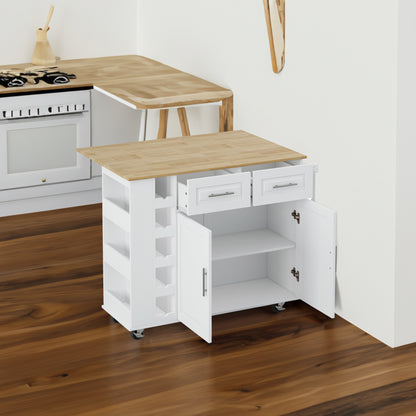 Kitchen Island Cart Brown