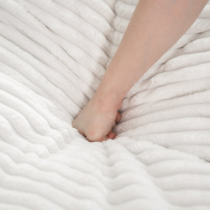 White Faux Fur Bean Bag Chair