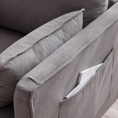 Modern Fabric Club Chair Gray