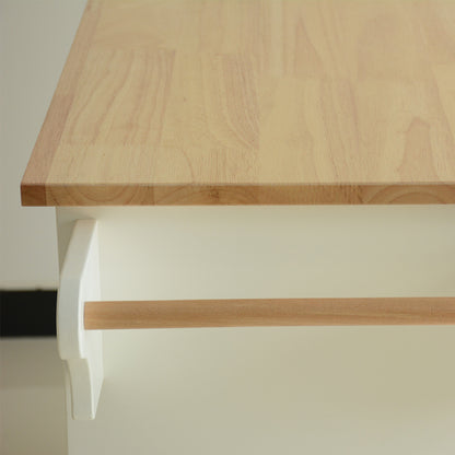 Kitchen Cart with Wood Countertop