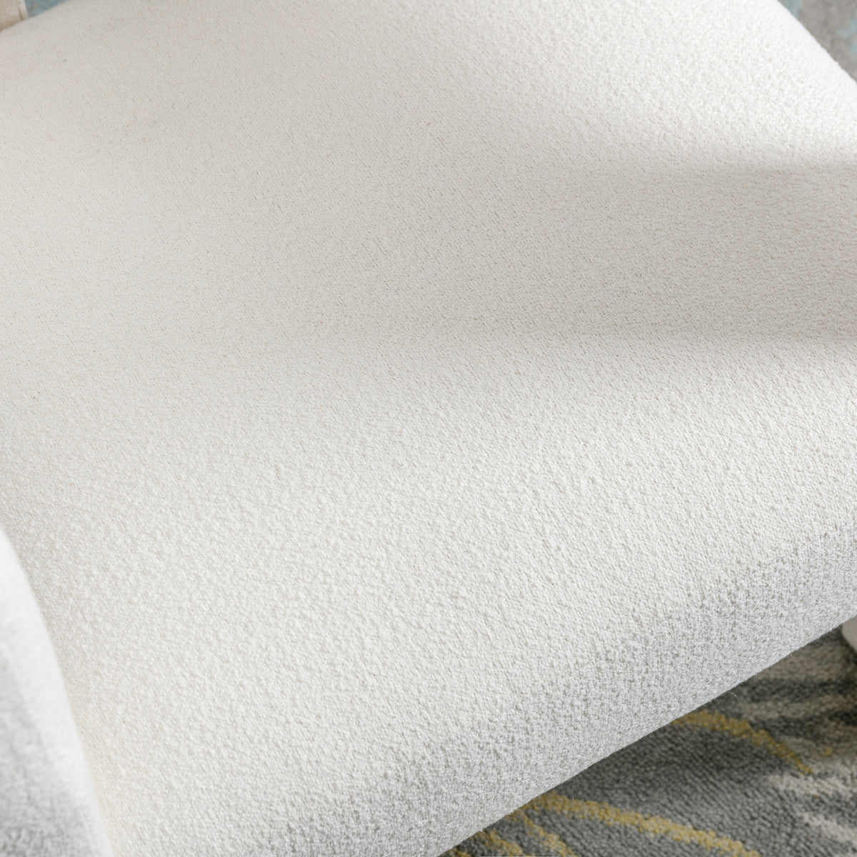 Contemporary Accent Chair Beige Upholstery