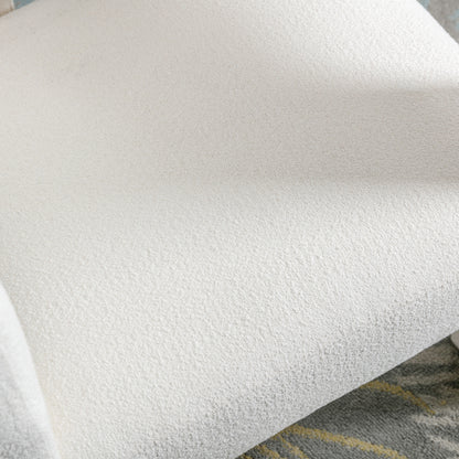 Contemporary Accent Chair Beige Upholstery