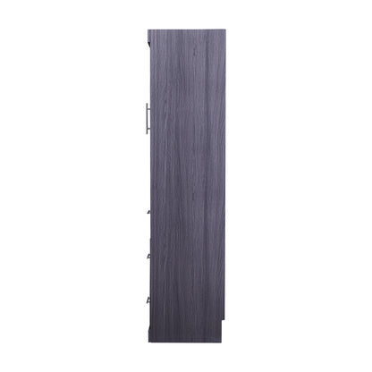 Full Murphy Bed with Wardrobe Gray