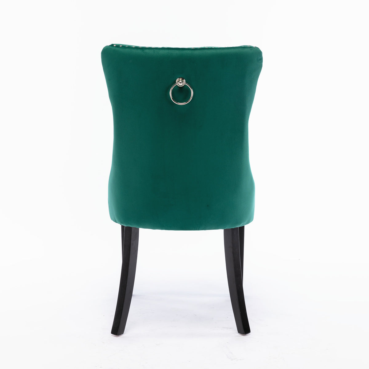 Nikki Tufted Linen Dining Chair Set (2 pcs) – Green