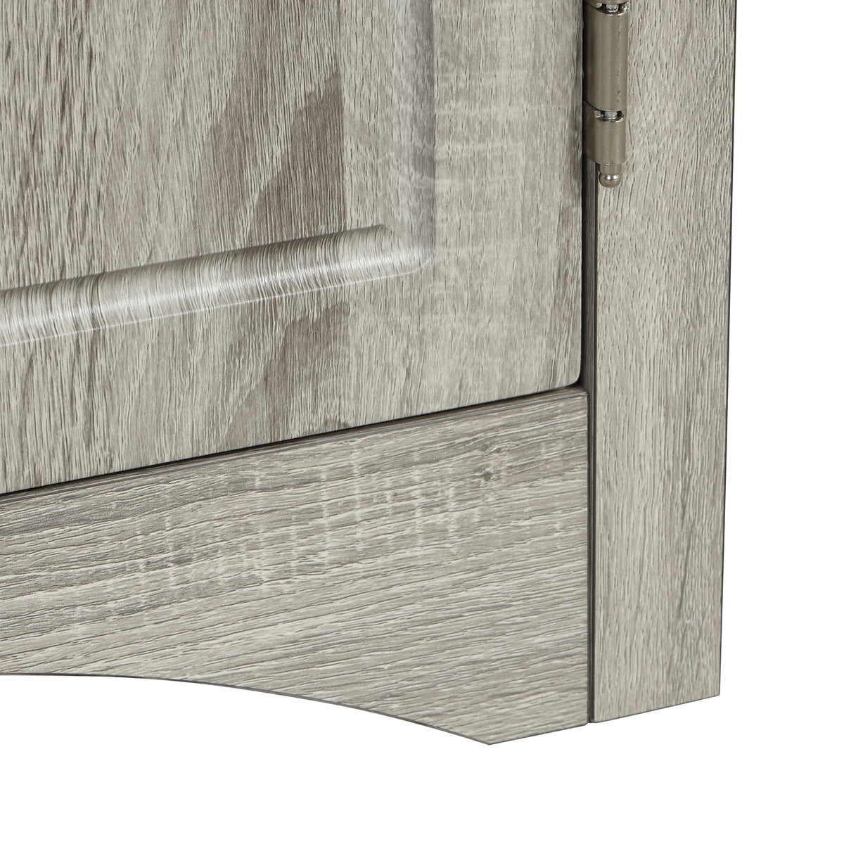 Oak Corner Bathroom Cabinet with Shelves