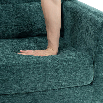 Upholstered Modern Accent Chair Blackish Green