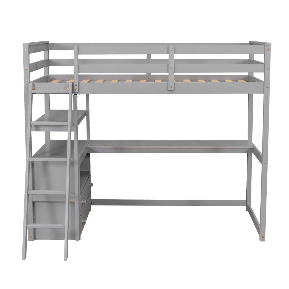 Twin Loft Bed Gray