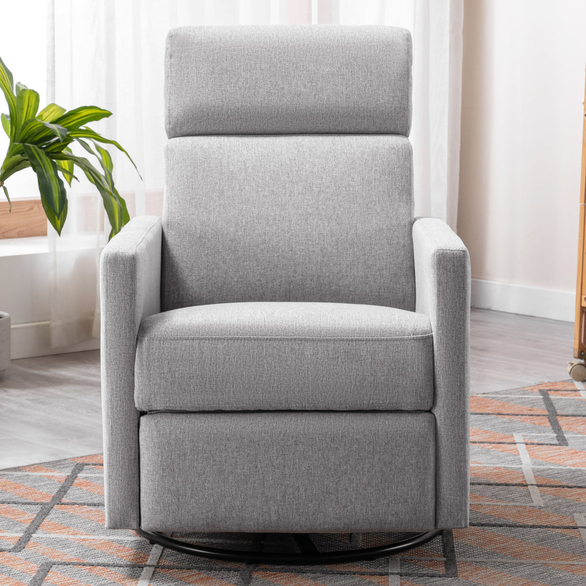 Upholstered Rocker Chair Gray