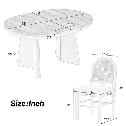 Retro Dining Set (5 pcs) – Espresso Finish