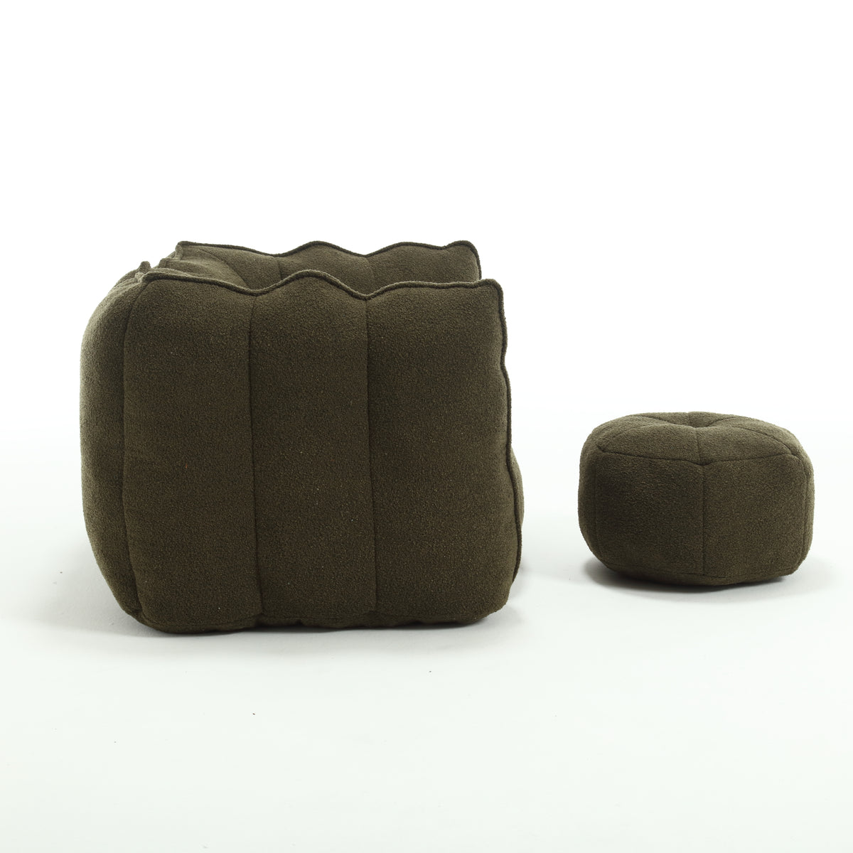 Soft Bean Bag Chair – Gray High-Resilience Foam