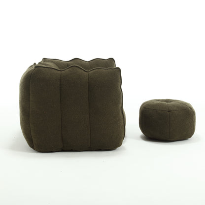 Soft Bean Bag Chair – Gray High-Resilience Foam