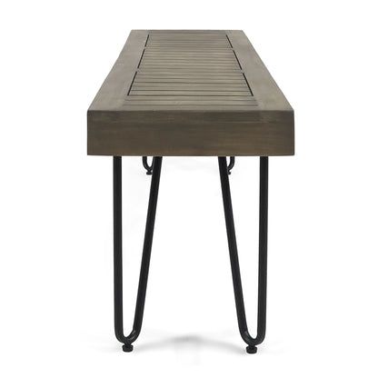 Jane Industrial Wood & Metal Bench