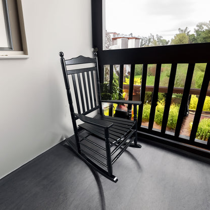 Classic Black Porch Rocking Chair