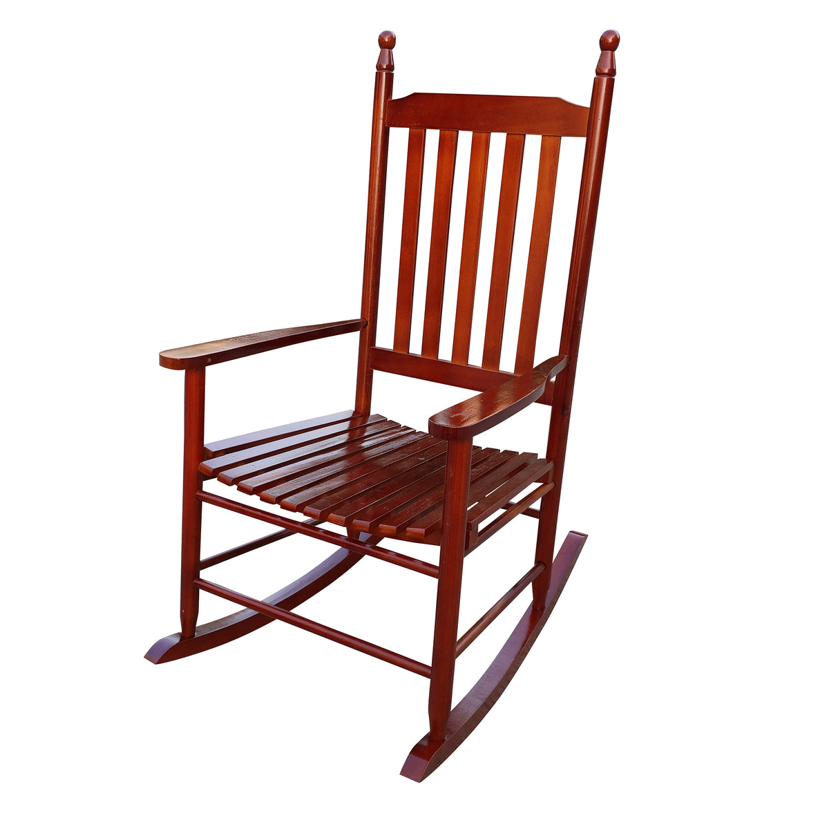 Wooden Rocking Chair for Patio Brown