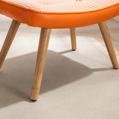 Houndstooth Rocking Chair – Orange Fabric