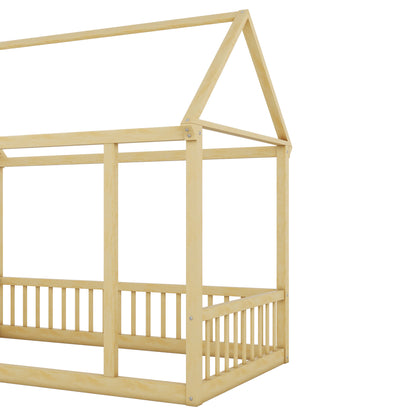 Twin Floor Bed Natural
