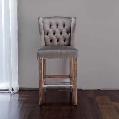 A&A Upholstered Bar Stools Set of 2