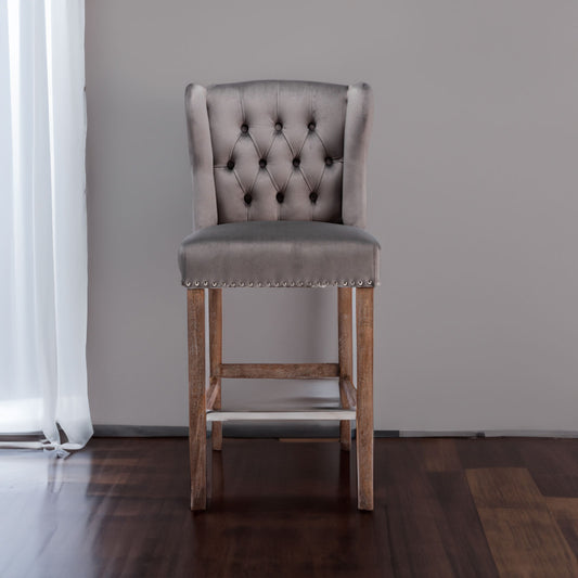 A&A Upholstered Bar Stools Set of 2