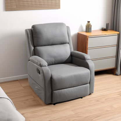 Adjustable Recliner Chair Fabric Gray