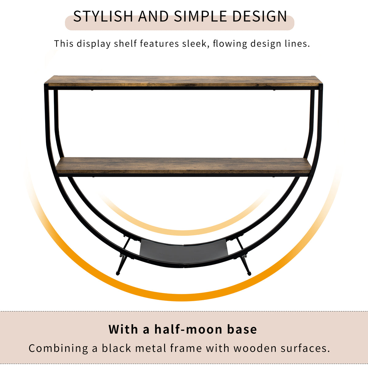 Rustic Wood Console Table Distressed Brown