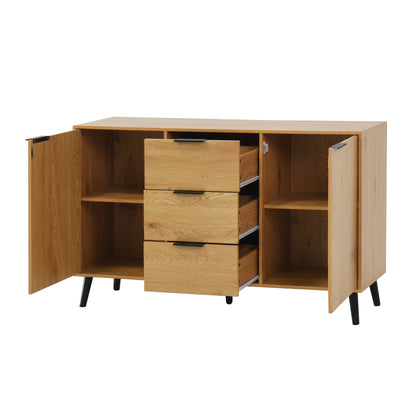 Side Panel Buffet Cabinet with Storage and Double Doors
